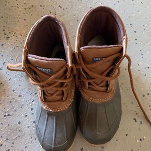 Sperry brown rain boots kids
